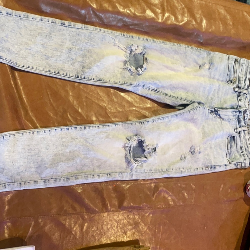 Light Blue Ripped American Eagle Jeans